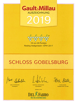 Auszeichnung GaultMillau 2019 Riesling Heiligenstein 2017